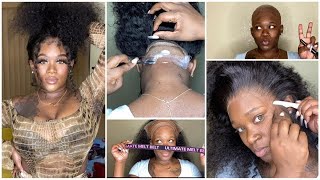 Step By Step 360 Kinky Lace Wig Install| How To Use Thebeautifulhustlerbrand Products |Omgherhair