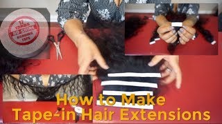 Make Tape In Hair Extensions From Bundles | Diy Tape In Extensions