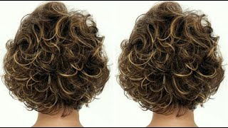 How To Short Curly Bob Haircut Step By Step | Box Bob Haircuts