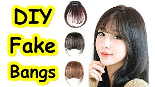 How To Make Fake Bangs At Home||Front Hair Extensions Clip||Fake Bangs||Clip Bangs||Diy||Sajal Malik