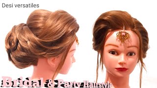 Party Hairdo | Bridal Hairstyle| How To Do Party Updos At Home | Hairstyles Desi Versatiles