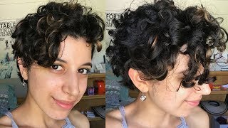 Short Curly Hair Routine | Long Pixie Cut