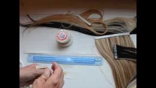 How-To Make A Single Sided Tape  Hair Extension By Hair Wefting Tape.Com
