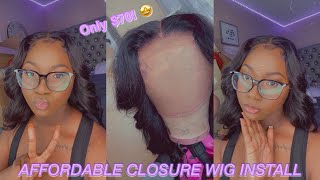 Watch Me Slay An Affordable Amazon Wig  | Beginner Friendly 4X4 Closure Wig Install