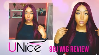 Affordable 99J Wig | 24” T-Part Wig | Install & Review | Ft. Unice Hair