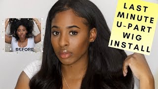 Last Minute U-Part Wig Install | Luvme Hair Review