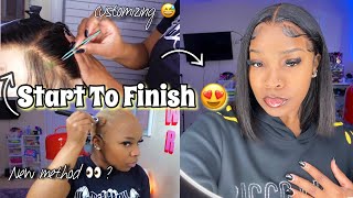 How To Customize And Melt Your Frontal Wig  | Bleach + Plucking   *Very Detailed * Ft. Isee Hair