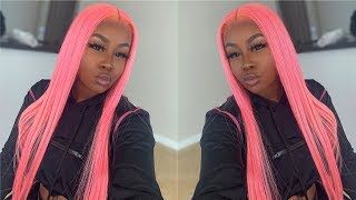 Watch Me Install This Pink Full Lace Wig | Chinalacewig