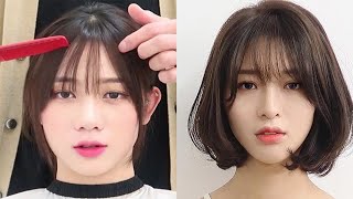 10 Beautiful Korean Bang Cutting  How To Cut Bangs | Hair Beauty