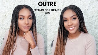 Outre-4X4 Lace Front Wig-Middle Part Feed-In Box Braids 36 #Outreboxbraidwig #Braidedwig