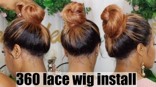 360 Lace Frontal Wig Install | Back Of Lace Wig Install