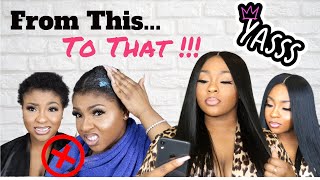 How To Install Lace Closure Wig For Short 4C Hair | Twa Friendly