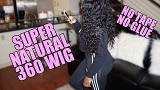 Super Natural 360 Wig - No Glue Required! | Makeupd0Ll