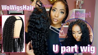 Wowigs Hair Curly U Part Wig Styling  Install / Unboxing Review [Beginner Friendly!]