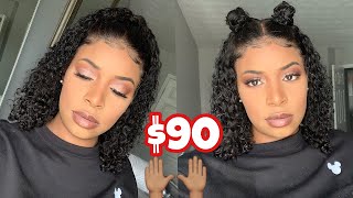 The Best Affordable Curly Bob Wig | Human Hair Wig Under $100 | Donmily Hair
