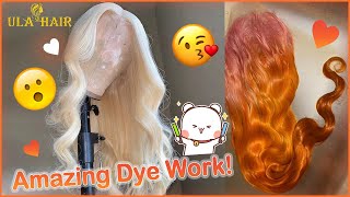 Ombre Orange Color Wig!Watch Me Colored On 613 Blonde Wig| Part.1 Ft.@Ula Hair