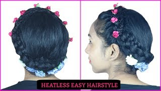 Heatless Hairstyle For Indian Hair | Meet My Sis | Easy Hairstyle For Girls | Miss Priya Tv |