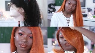 Dying My 360 Lace Wig | Sunrise Orange | Rosaqueen Aliexpress Hair !