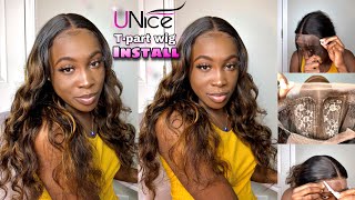 Unice Hair T-Part Wig Install & Honest Review || All The Tea ☕️