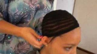 How To Sew In Celebrity Cap Weave , Live Demo! Step By Step