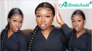 Hd Lace Frontal Wig Extended Ponytail Braid + Install | Beginner Friendly | Asteria Hair