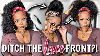  Tired Of Lace Front Wigs?! Try Easiest Headband Wig Ever! Everyday Wig Curly Half Wig Asteria Hair