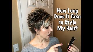 Timed Spiky Hair Tutorial | Styling A Longer Pixie Cut