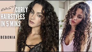 5-Minute Easy Curly Hairstyles | Bebonia Clip In Curly Hair Extensions