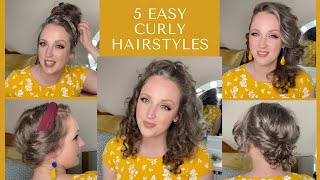 5 Easy Curly Hairstyles - Super Easy Curly Updo'S For Naturally Curly