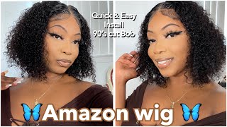 Bob Wig From Amazon With A 90'S Cut (( Must Have )) | Fashion Plus Hair Review + Install