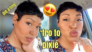 Natural To Relaxed | Summer 2021 Pixie Cut [Salon Visit]
