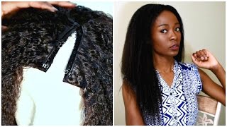 No Sew, Clip-In Half Wig On A Cornrow Cap: Hergiven Hair Blowout Texture