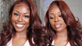 Havana Brown  Outre Perfect Hairline Synthetic Lace Front Wig - Evona | Review + Install