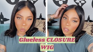 Glueless Closure Bob Wig Install Ft. Elfin Hair