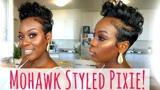 Mohawk/Faux Hawk Styled Pixie!|Easy Short Hair Tutorial!