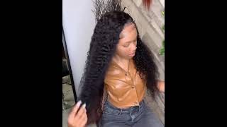 Curly Human Hair Wigs With Baby Hair Lace Frontal Wigs On Sale