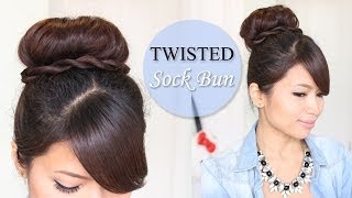 Twisted Sock Bun Updo Hairstyle | Long Hair Tutorial