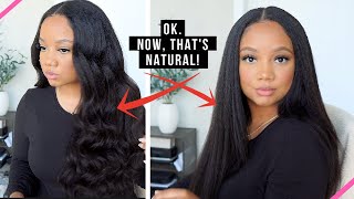 No Glue  No Lace‼️ | Under $200 Best Kinky Straight Upart Wig For My Naturals | Nadula Hair