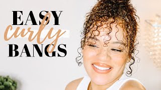 Curly Bangs Without Cutting! Super Easy Natural Hairstyle!