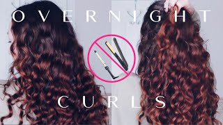 Easy Heatless Curls Overnight | Easy Heatless Hairstyles | Skiinbymeg