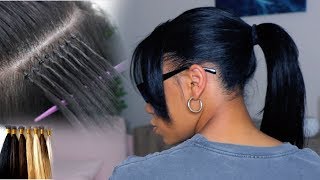 Finally Getting Microlinks! Simple Ponytail Test & Cut!