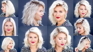 How To: 10 Easy Short Hairstyles With Flat Iron Tutorial | Milabu