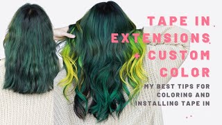 Tape In Extensions + Custom Color [My Best Tips For Custom Coloring And Installing Tape In
