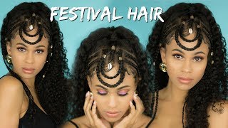 Festival-Inspired Hair Style Tutorial | Full Lace Wig