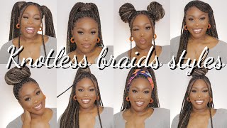 12 Quick & Easy Knotless Braids Styles! | Ropo Demure