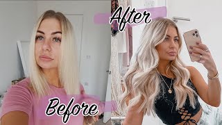 How I Put Tape Extensions In On Myself | Styling Curls - Going From 0 To 100 Real Quick!