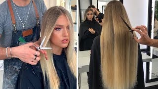 Long Haircut And Color Transformation For Women | Best Satisfying Hairstyles By Professional