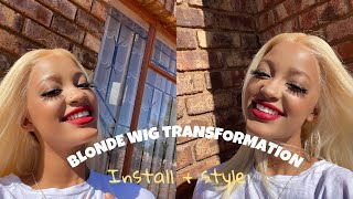 Blonde Wig Transformation | Watch Me Install And Style | South African Youtuber