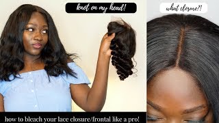 How To Bleach And Tint Lace Closure! (Beginner Friendly)