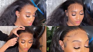 Transparent Lace Frontal Install | Arrogant Tae Inspired Baby Hairs | Litlengths